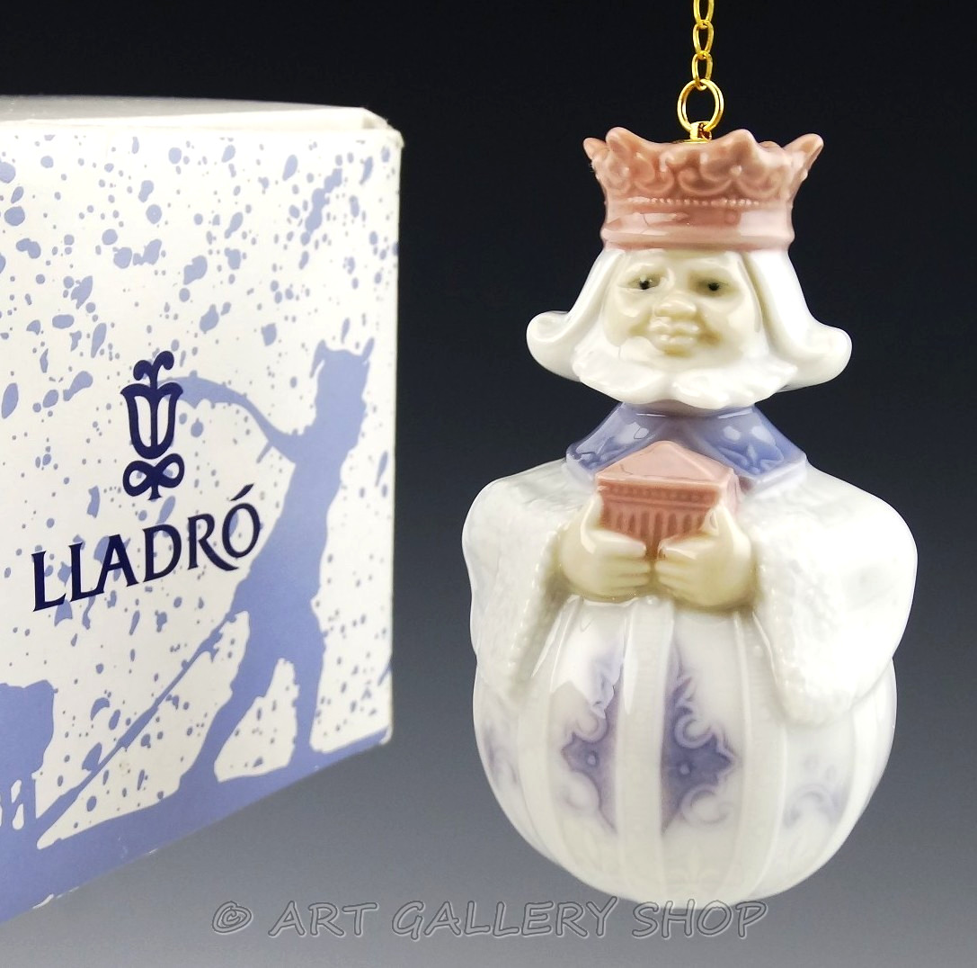 Lladro Figurine KING MELCHIOR CHRISTMAS ORNAMENT WISE MAN #6341 Mint with Box