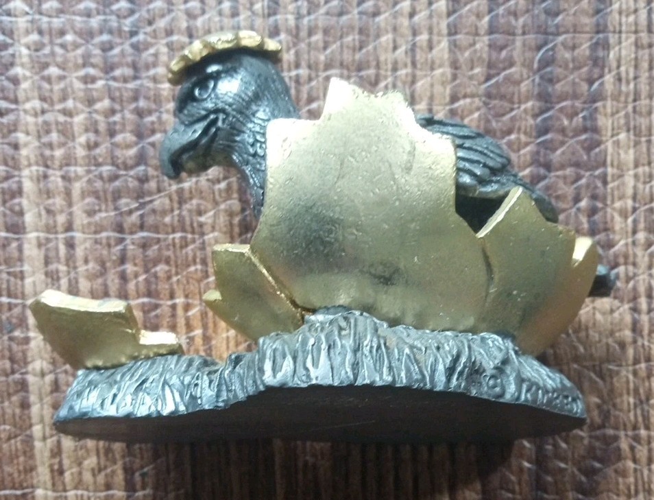 Michael Ricker Pewter Hatching Eagle Sculpture Numbered 1640