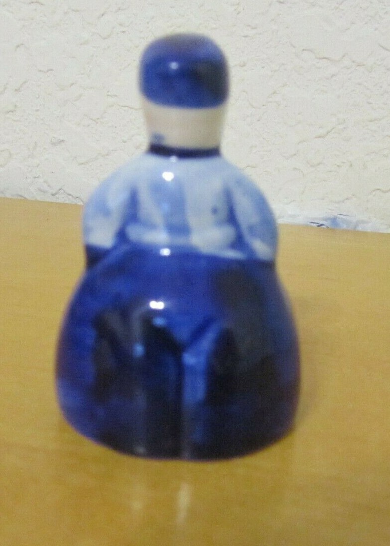 G240 Vintage Delft Maiden Bell Cobalt Blue