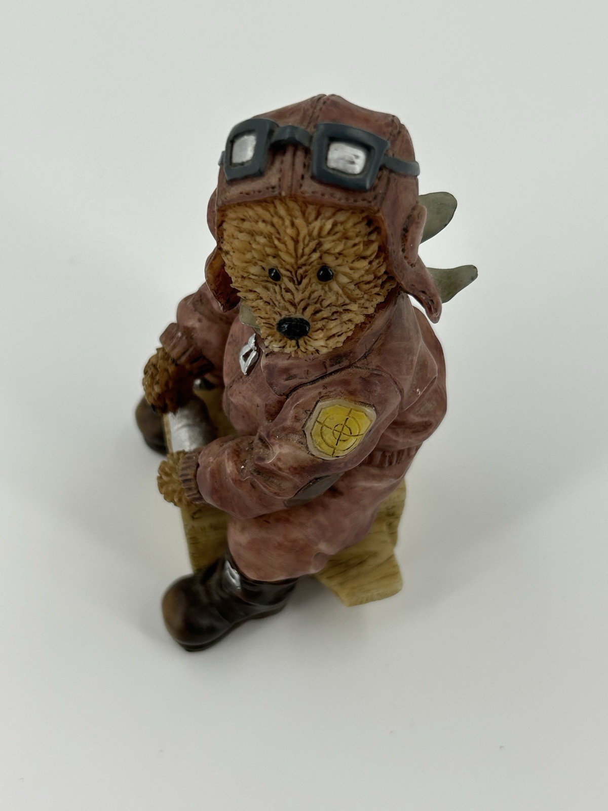 Yesteryear Bears Collection Pilot Figurine Sitting on Box Daniel Lineger
