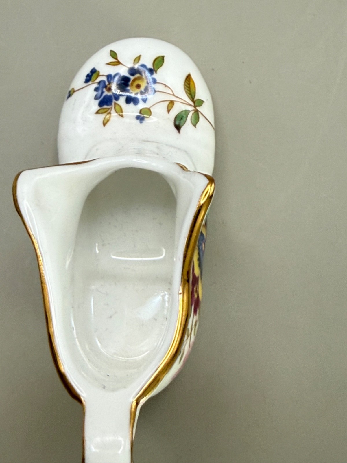 Hammersley Fine Bone China Boot Made In England 3.2″ Passion Flower & Rose