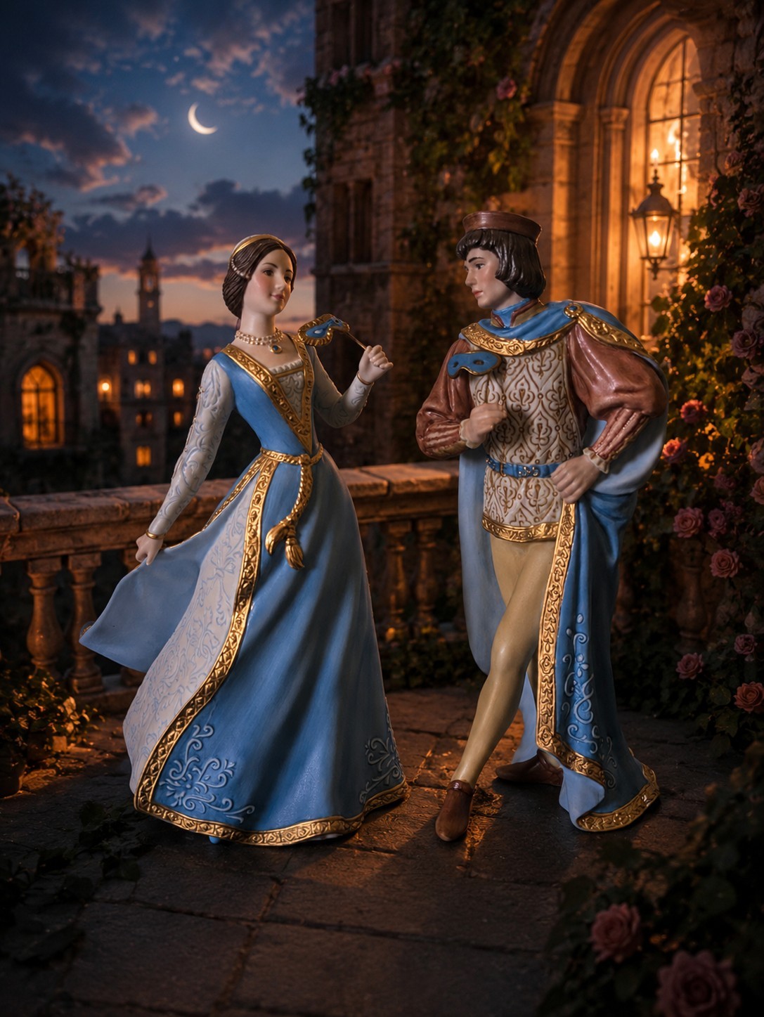 Lenox 8.5″ Romeo & Juliet Fine Porcelain Figurine Set The Legendary Princesses