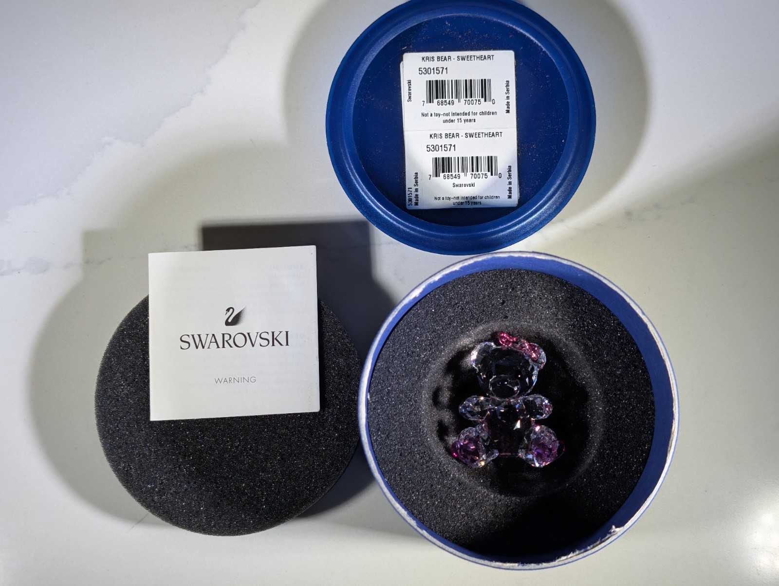 Swarovski Crystal Figurine Kris Bears SWEETHEART #5301571