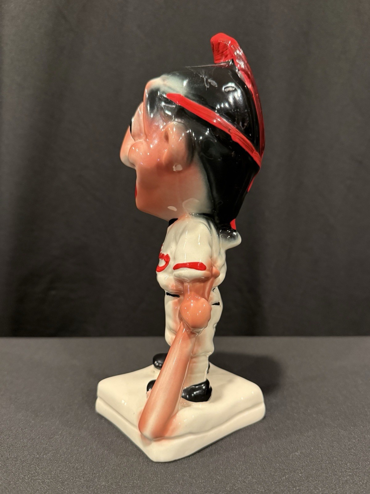 1940s Stanford Pottery Cleveland Indians Chief Wahoo Bank.
