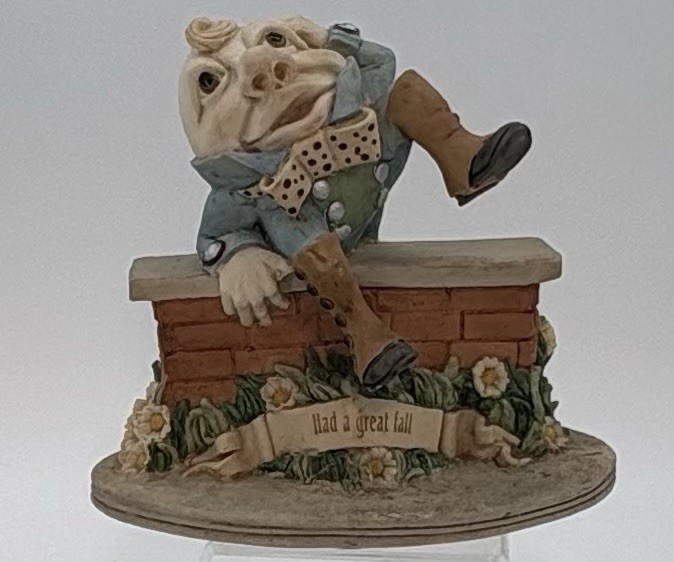 RARE United Design Humpty Dumpty Figurine Mother Goose Nursery Rhymes
