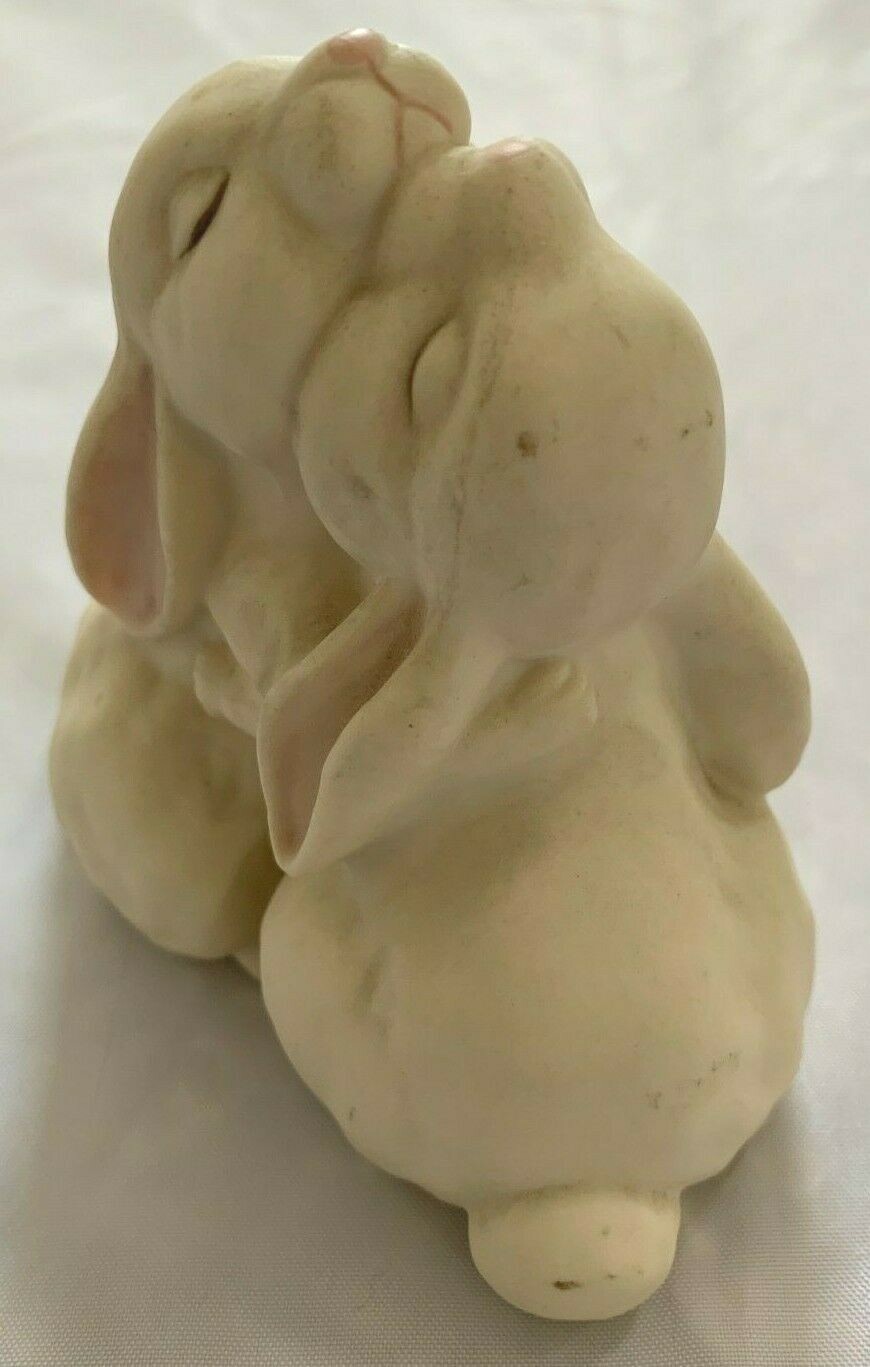 Off White 4″ Figurine Rabbit Pair – Love is Wonderful