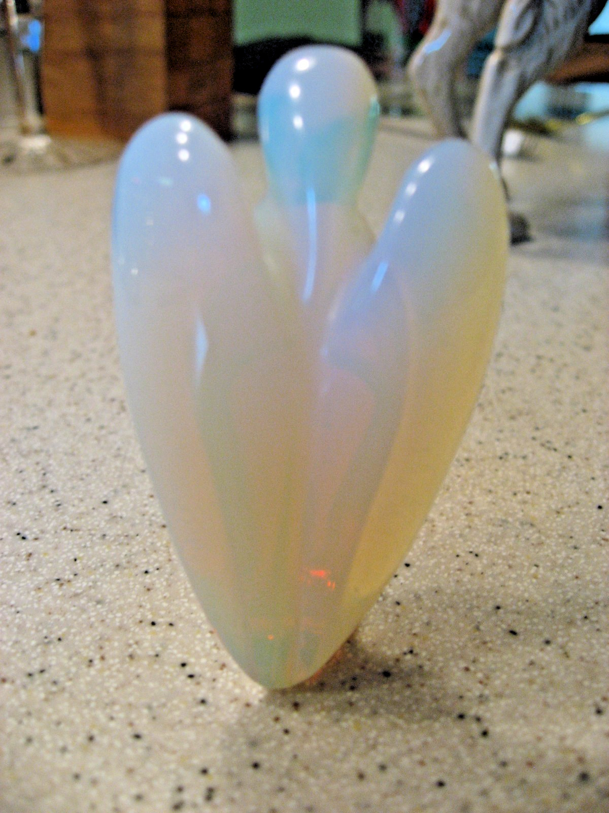 Vintage Lee Sands Opalite Angel Figurine about 2.5″T Made in China
