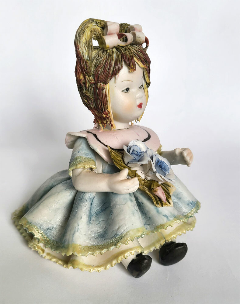 Sorelle Handcrafted Porcelain Molly Spaghetti Head Figurine COA Limited Edition