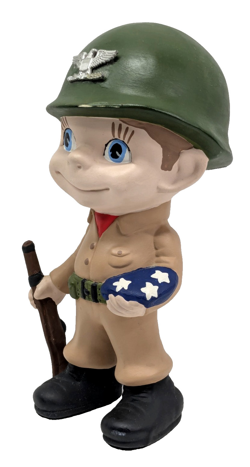 Vintage 1979 Porcelain Pete U.S. Army Colonel Soldier 10.5″ Figurine by Tari