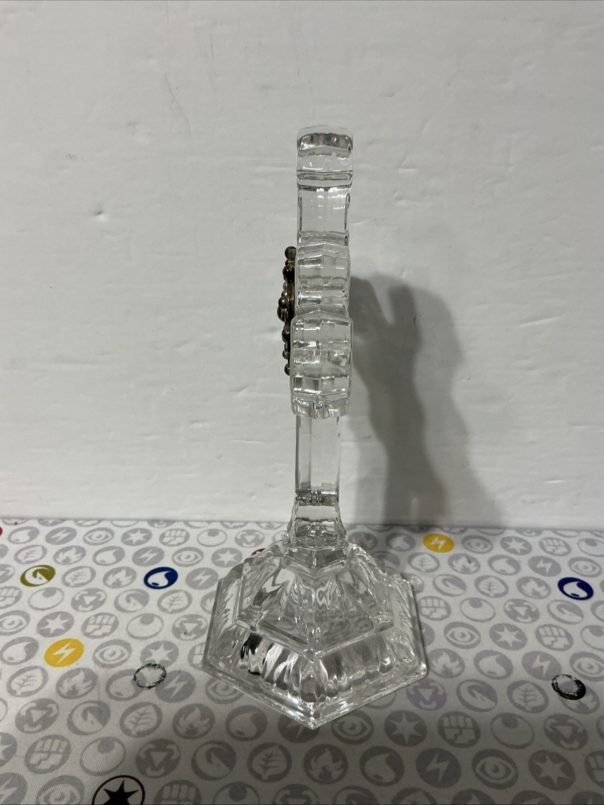 Lenox Full Lead Crystal Cross with Multi-Colored Crystals, Made in Germany 7.5”