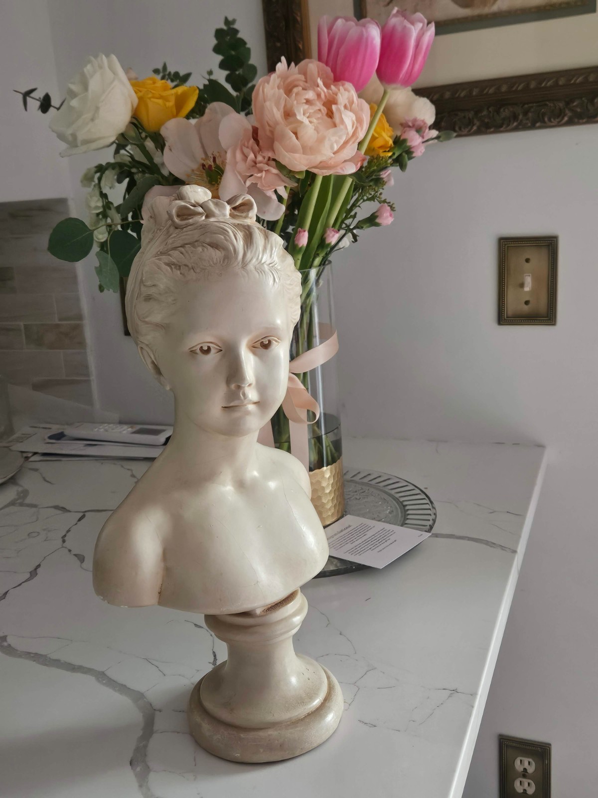 20th Century Bust Ceramic Jean Antoine Houdon – Lladro/ figurine
