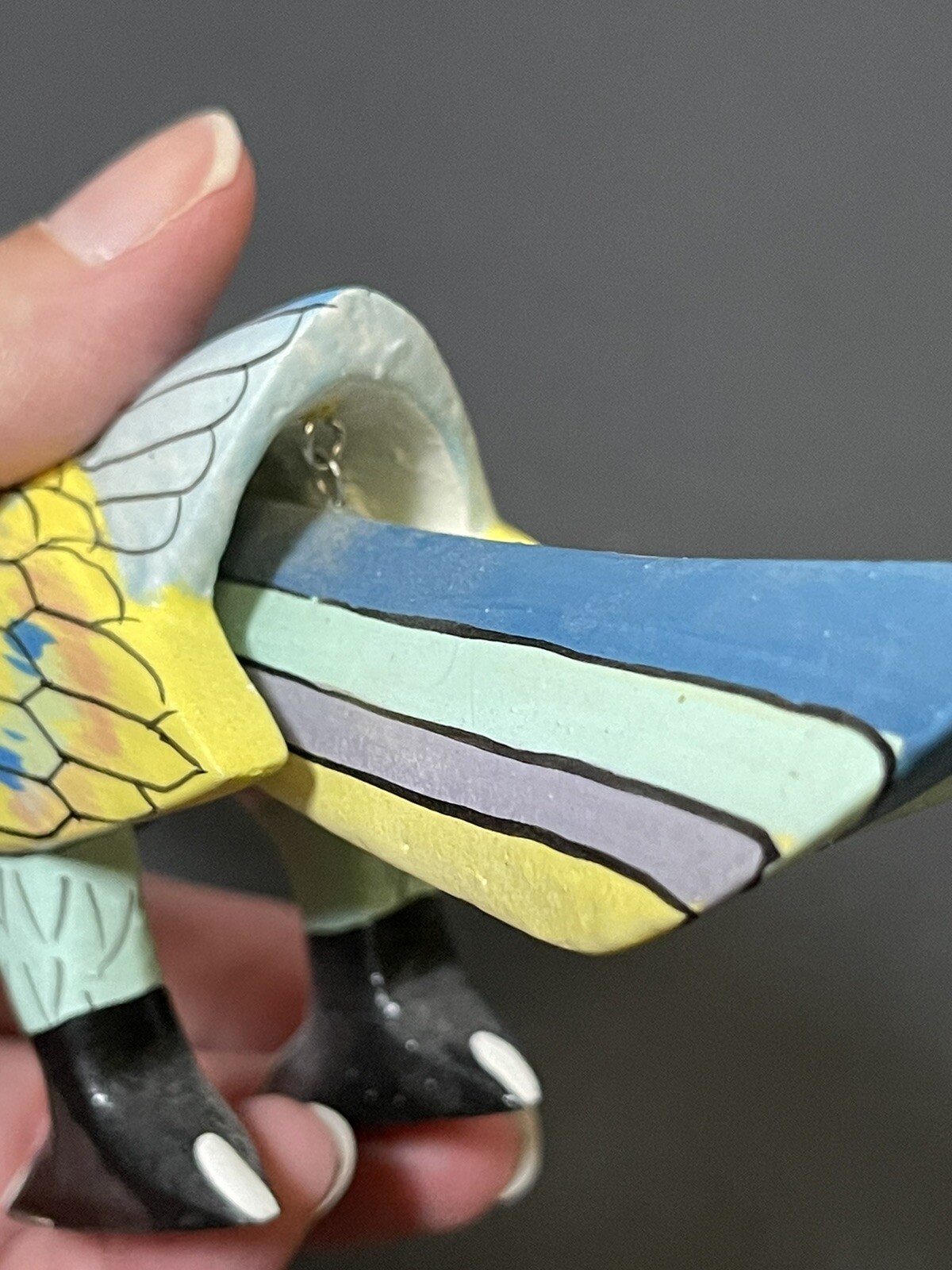 Thing A Mo Jiggles Roadrunner Wooden Figurine -multicolor
