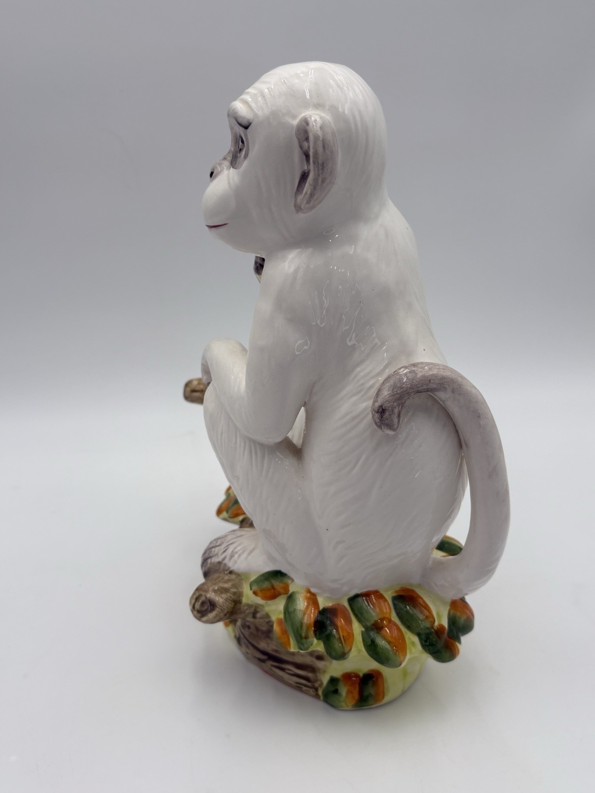 Hollywood Regency Ceramic Monkey MCM Kitsch Hand Painted
