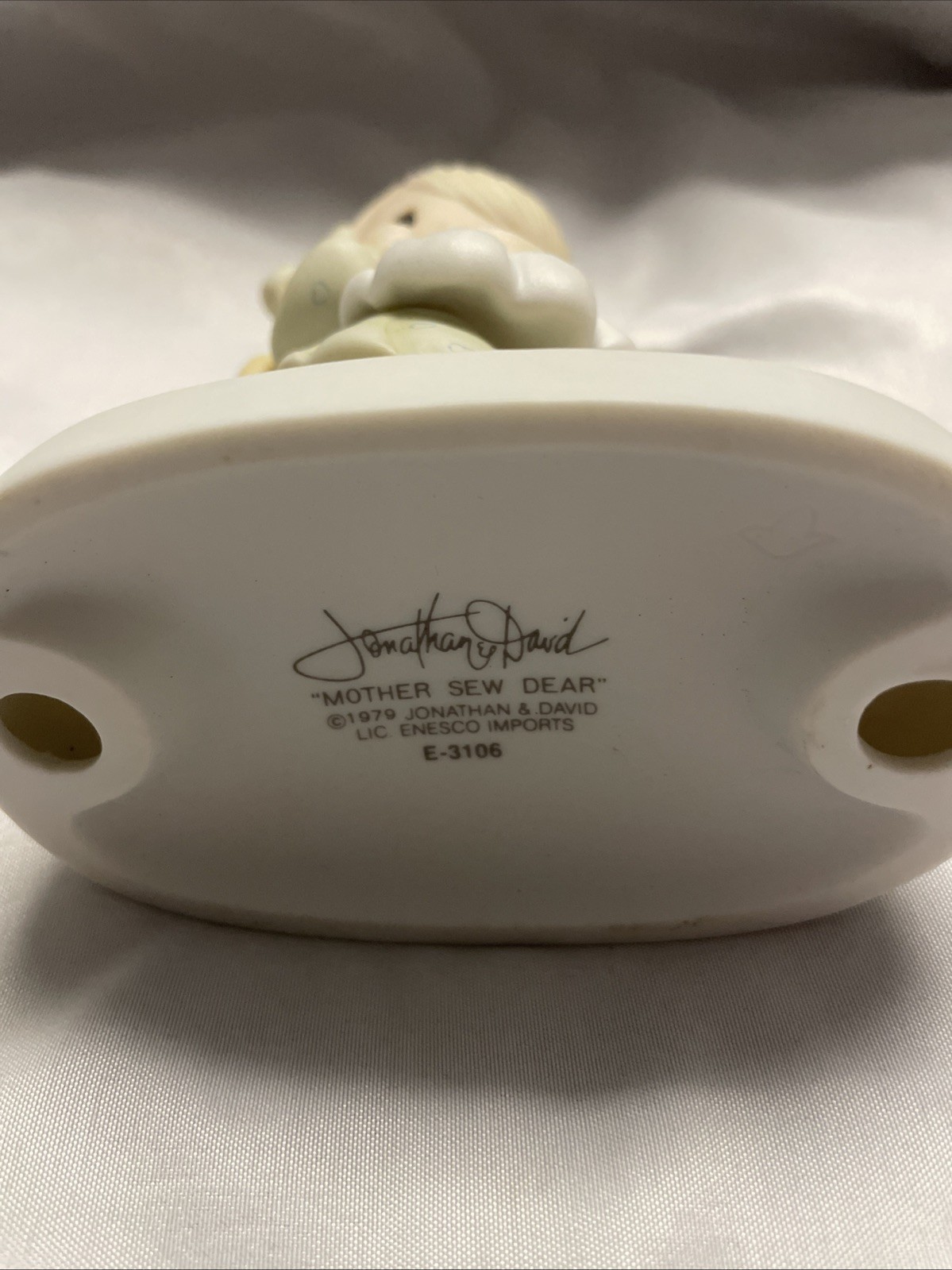 Precious Moments Mother Sew Dear Porcelain Figurine Vintage Collectable