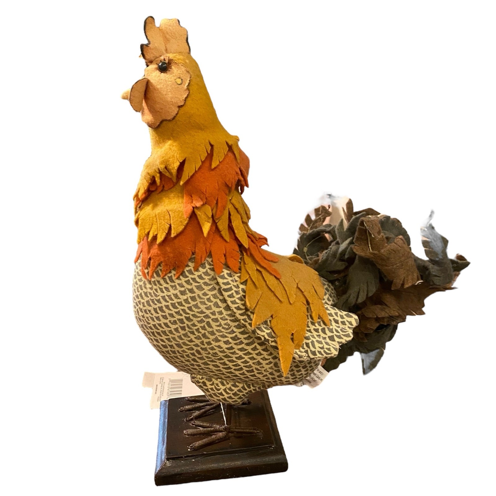 Hallmark Vintage Handmade Craft Rooster Fall Autumn Thanksgiving Colors Country