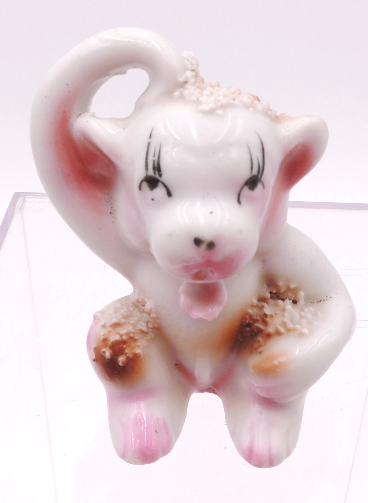 Vintage 50’s Spaghetti Monkey Japan Kitschy Porcelain Figurine CUTE! Collectable