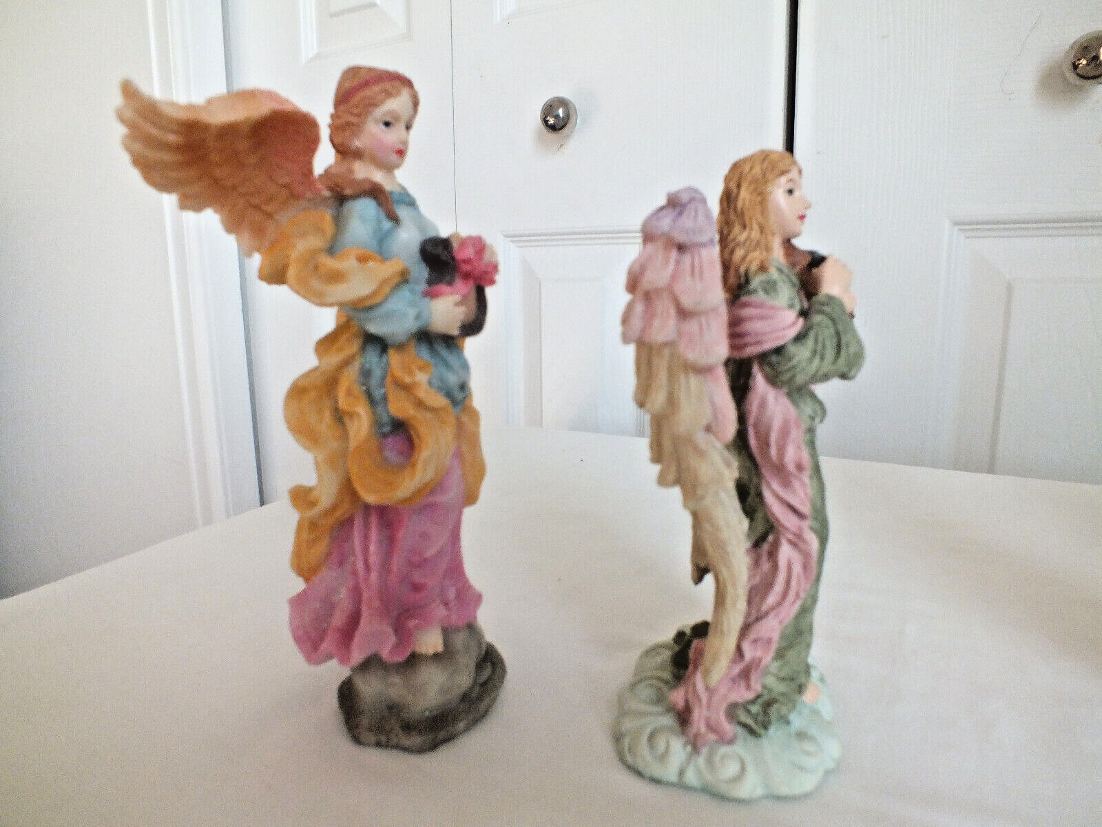 lot of 5 resin Beautiful detail ANGELS vintage 6″ and 7″ tall