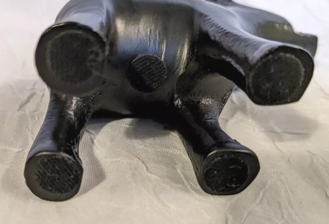 Cast Metal Bear Pig Figurine Cub Black Animal Carved Folk Art Forest Farm Fun 3″