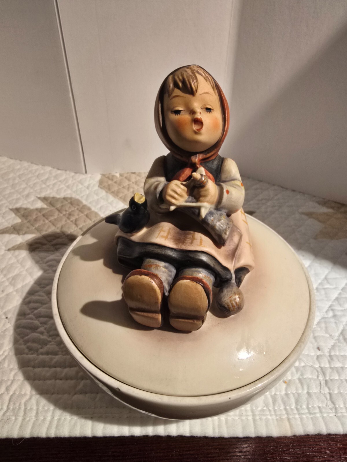Goebel Hummel Girl 69 happy pasttime old style candy dish