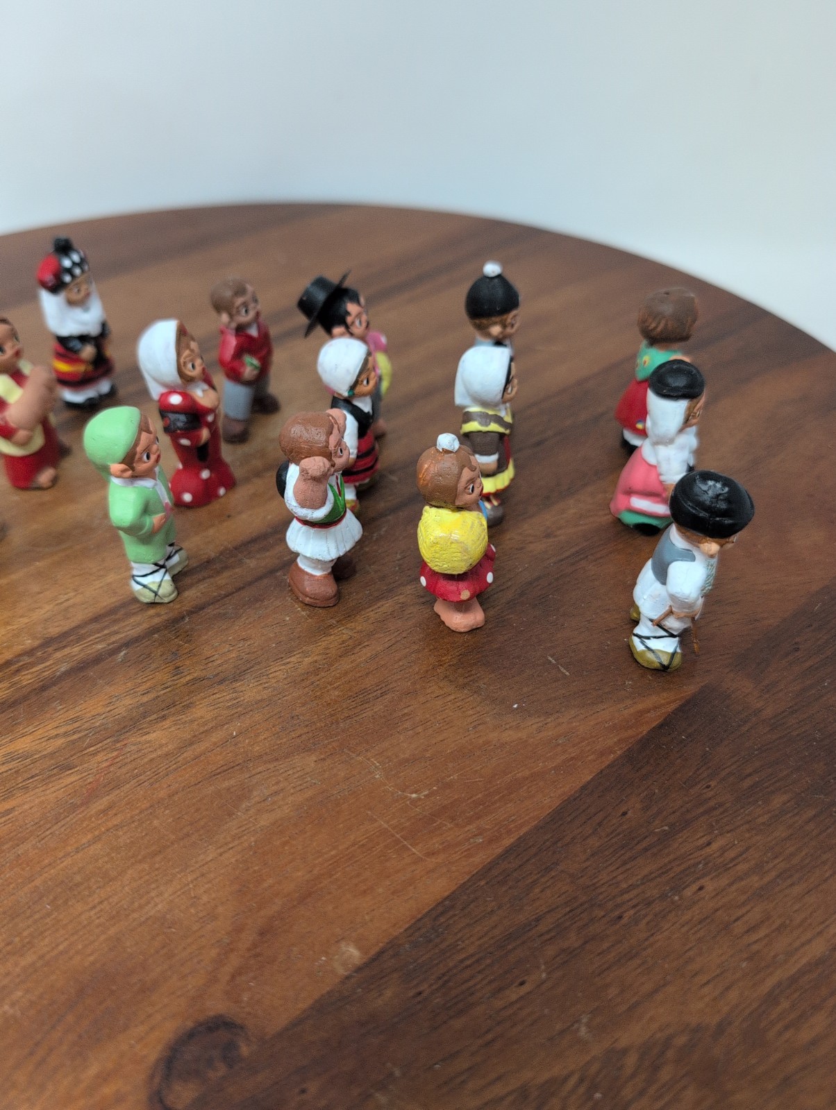 Lot Of 18 Assorted People Alborox figurines Spanish Mud People 1960s