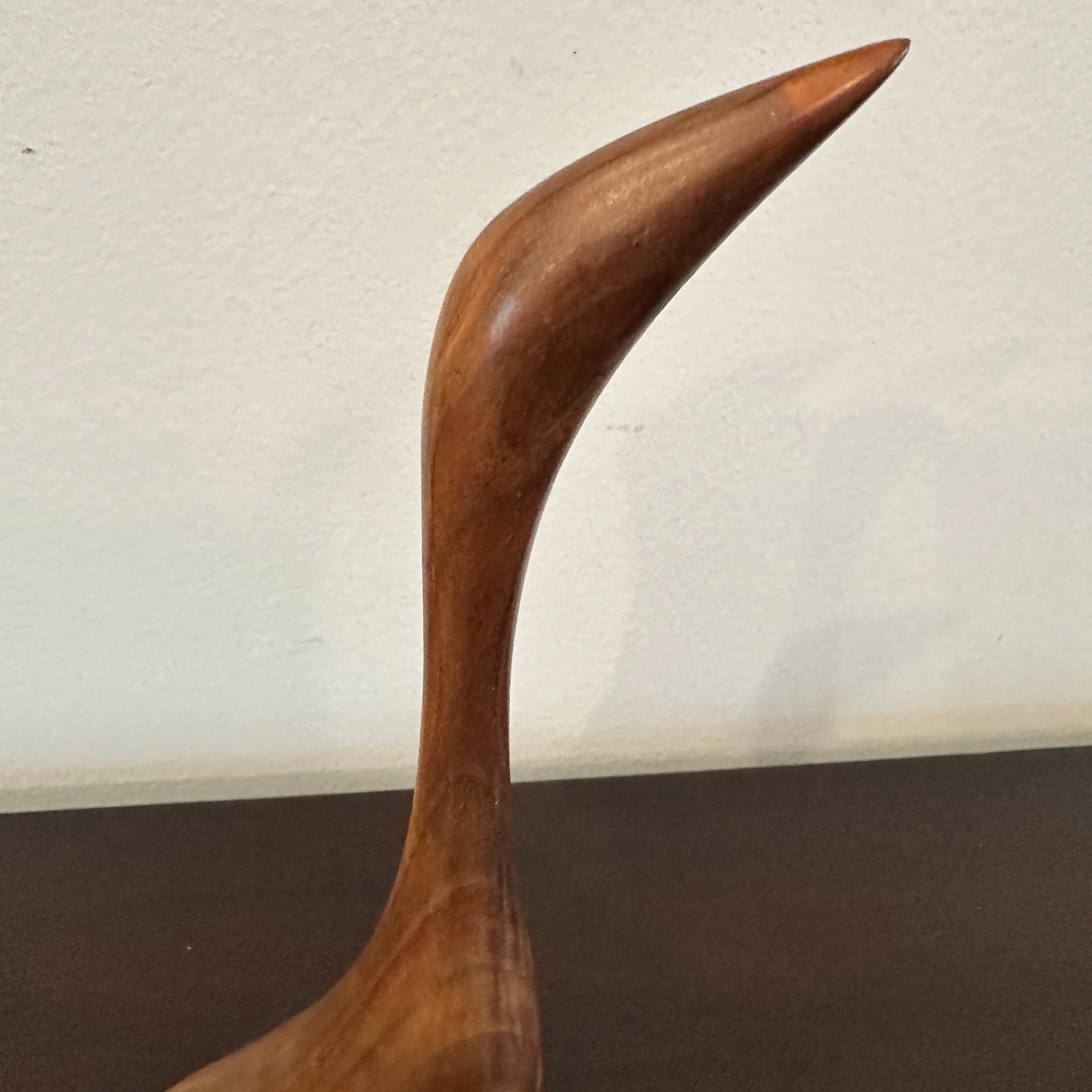 VTG Danish Modern 8″ Carved Wood BIRD Art Sculpture MCM