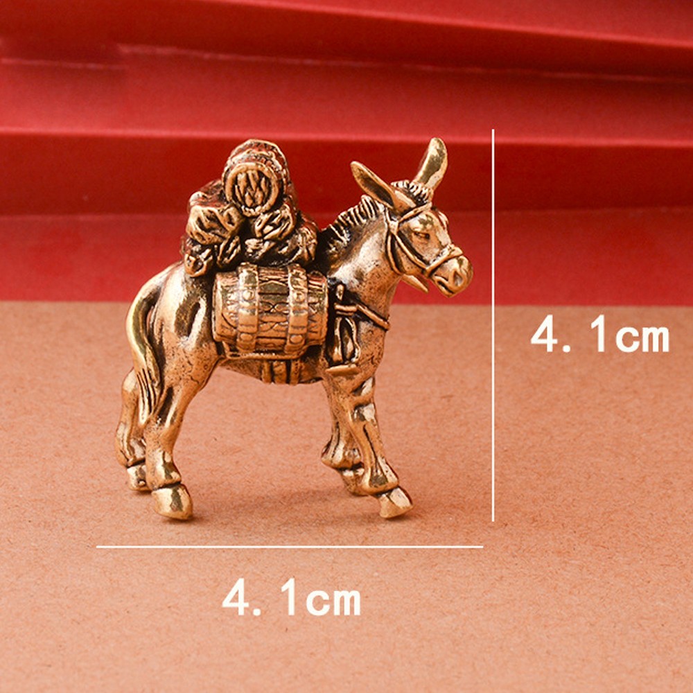 Brass Donkey Statue Home Office Decoration Animal Statue Ornament Decoration