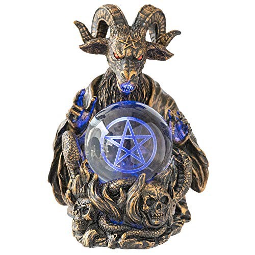 Pacific Giftware 3D LED Gazing Ball Decorative Statue Resin Multicolor 4 Inch