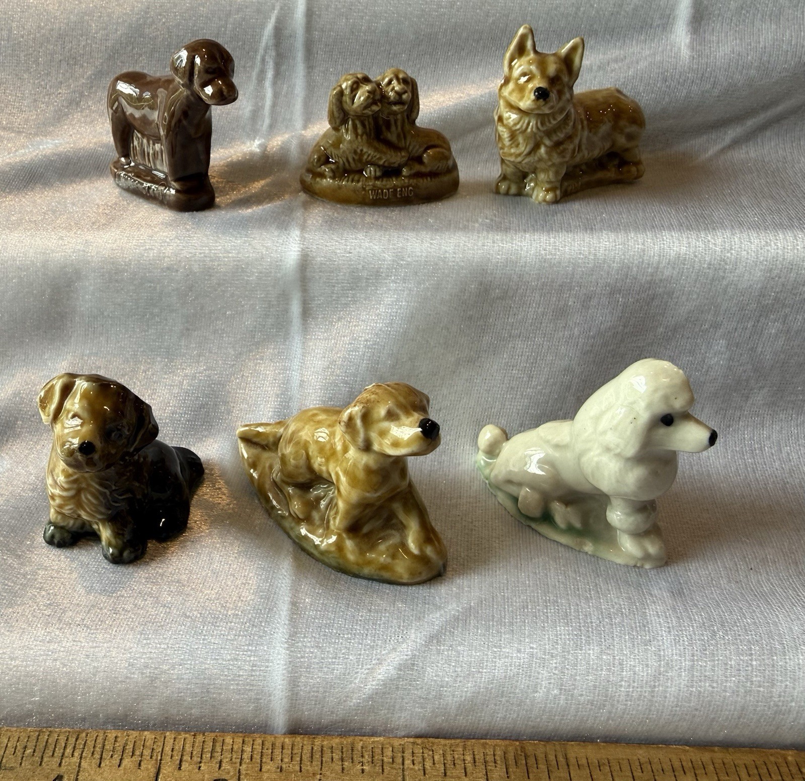 Wade Whimsies Dogs Lab Poodle Spaniel Corgi Mutt Retriever Miniatures Lot