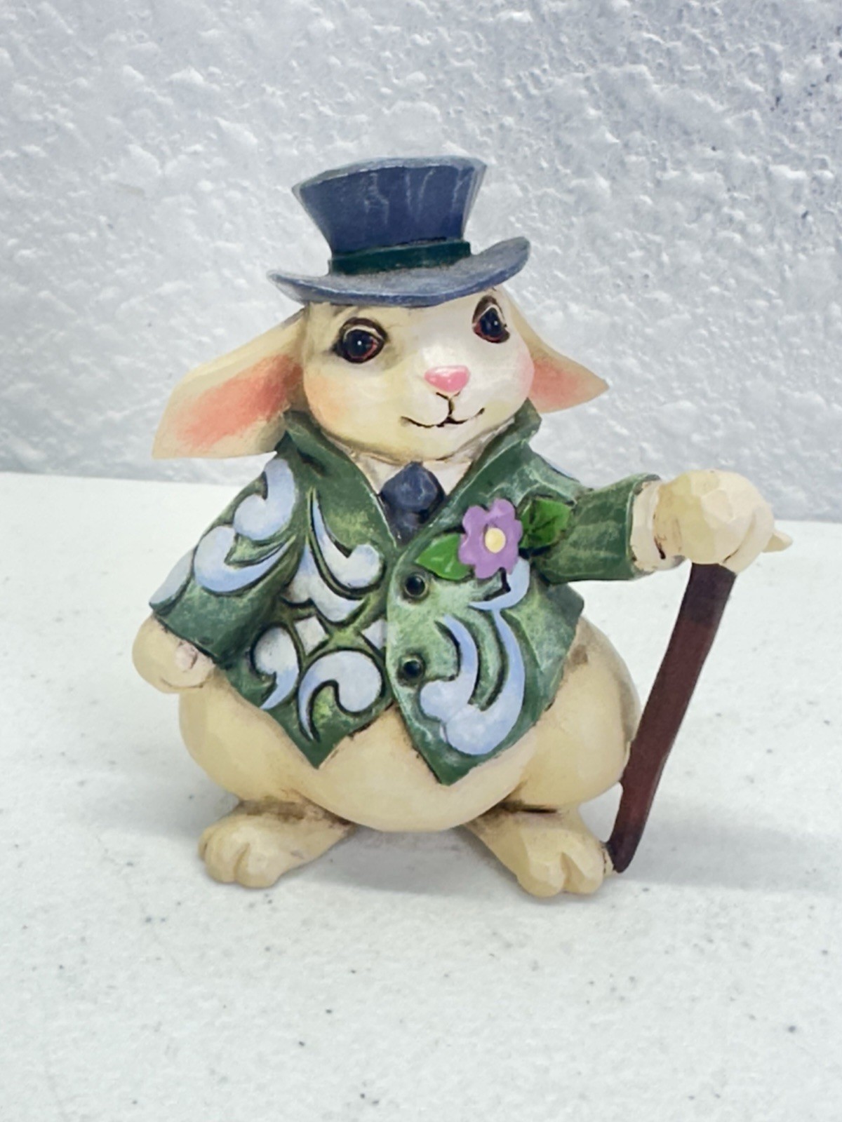 Vintage 2010 Jim Shore Heartwood Creek DAPPER MINI RABBIT Figurine 4021448