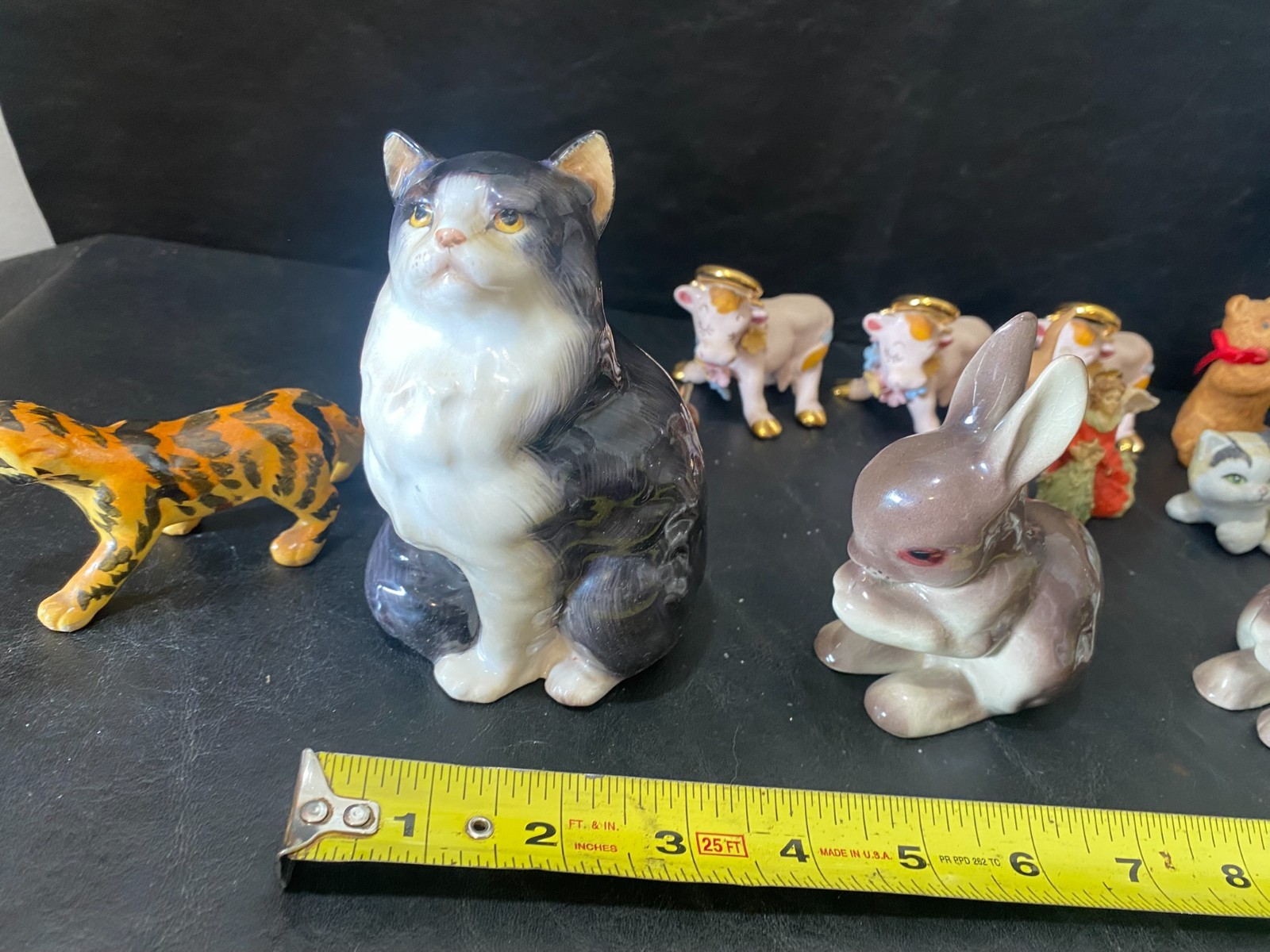 animal figures figurines statue rabbit elephant horse cat kitten lot collection