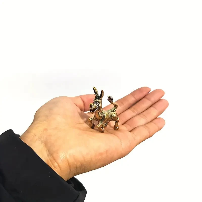 Mini Brass Shrek Inspired Donkey Figurine