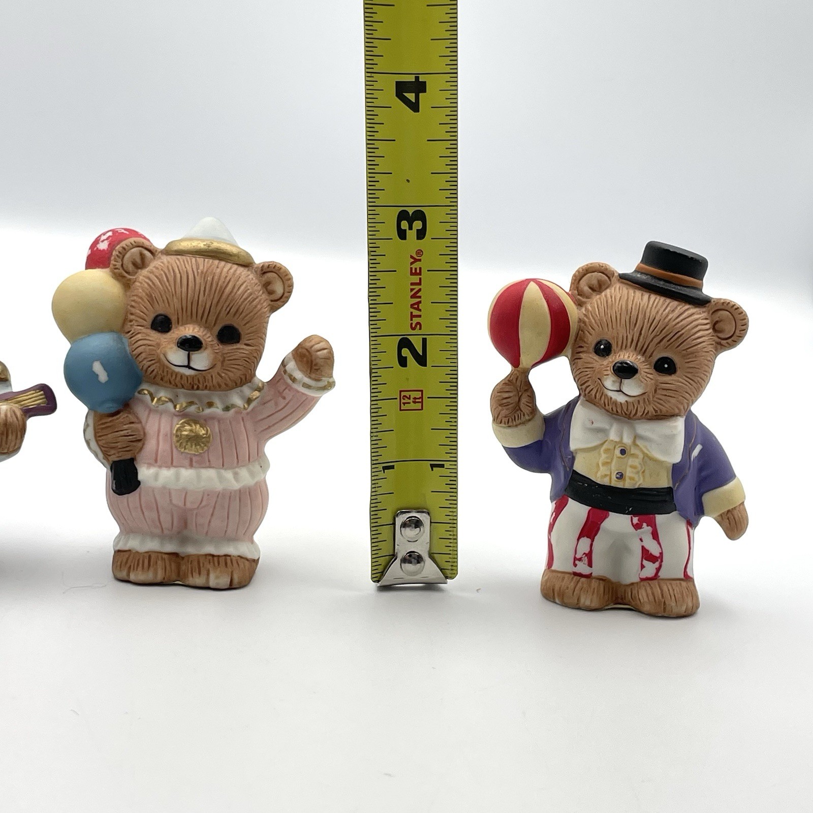 Vintage 1980s HOMCO Circus Bear Figurines Lot of 4 Made in Sri Lanka