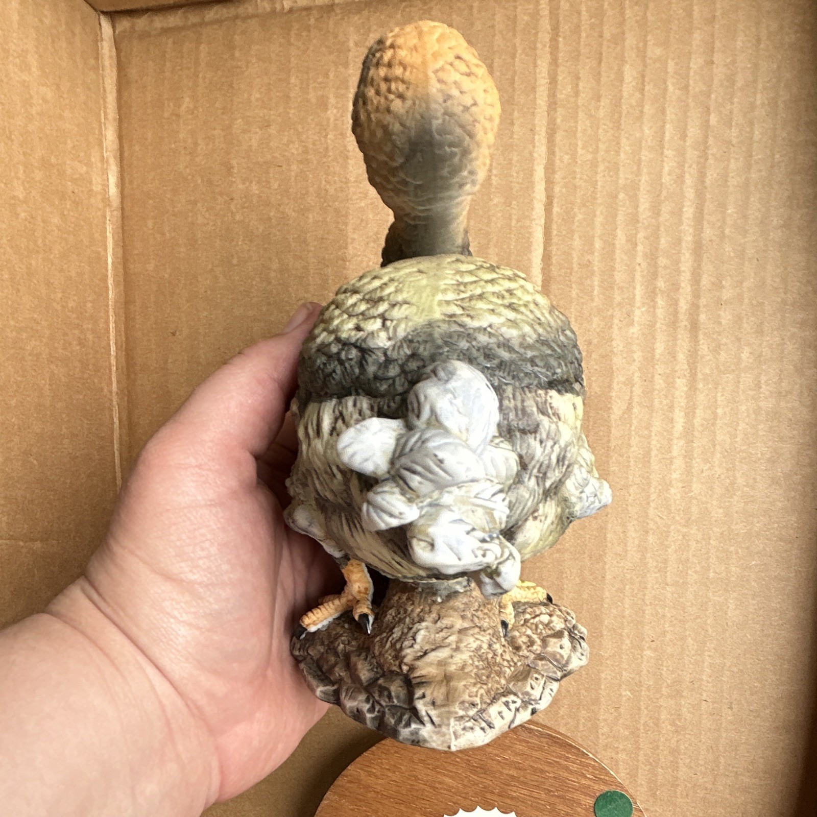 Vintage Aldon Common Dodo Porcelain Figurine Wood Base 4081/15,000