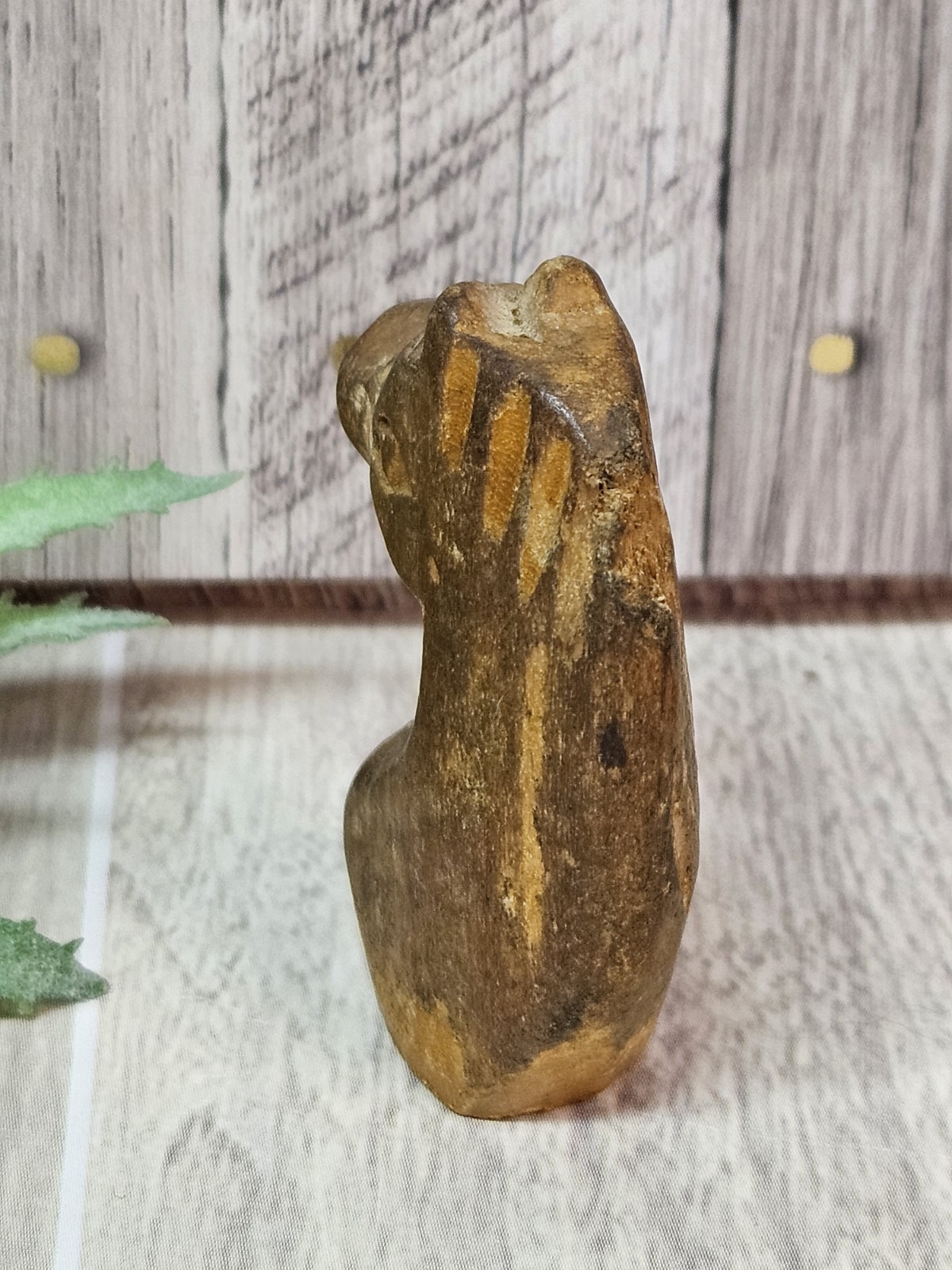 Vintage Miniature Hand Carved Wood Horse Head Figurine Folk Art Mini Decor