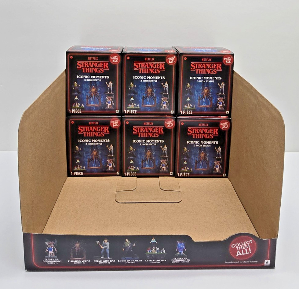 Netflix Stranger Things Iconic Moments 3″ in Statue Figure Set of 6 +Display NEW