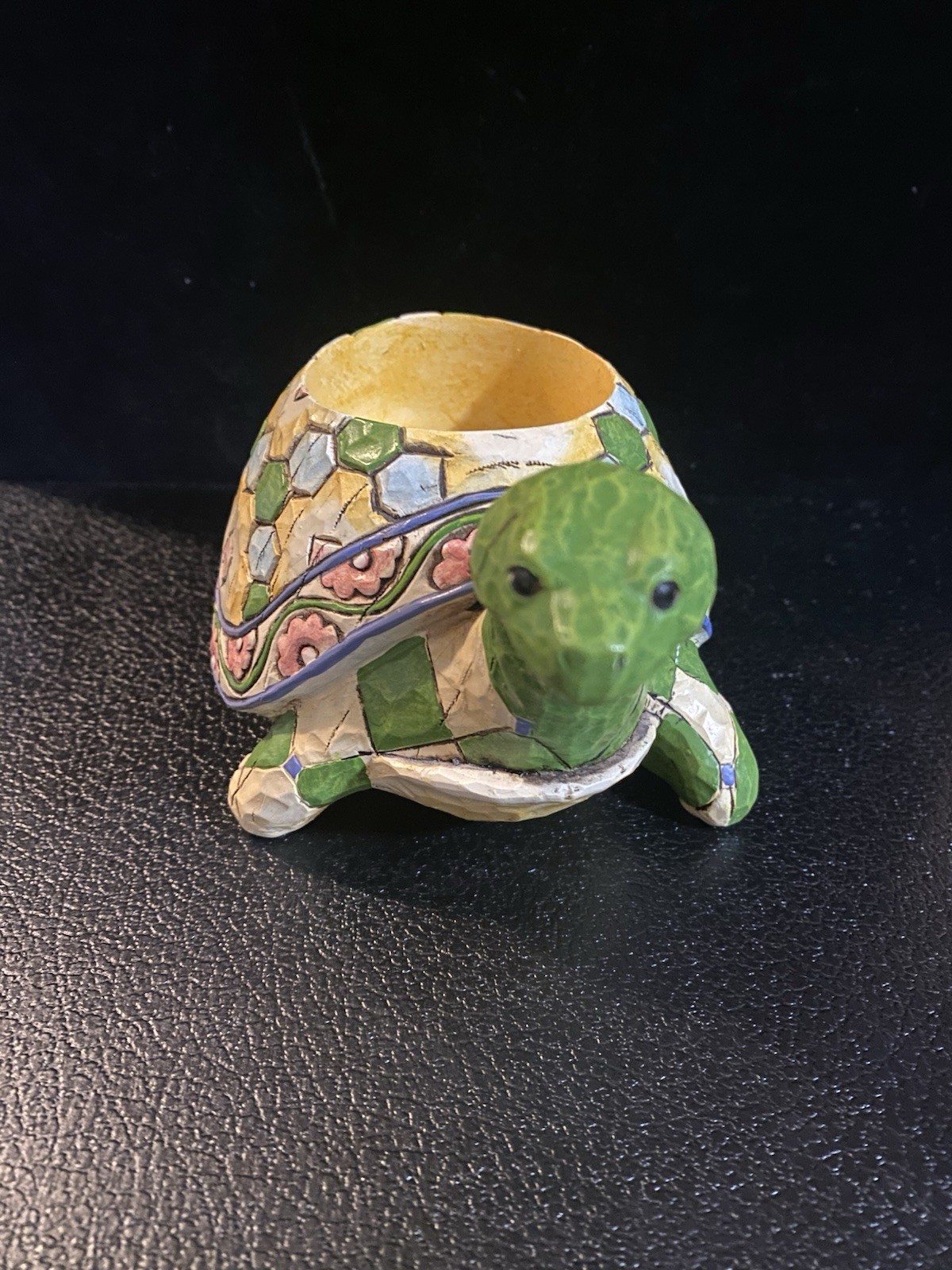 Jim Shore Turtle Figurine Candle Votive Holder Heartwood Creek by Enesco, 2006