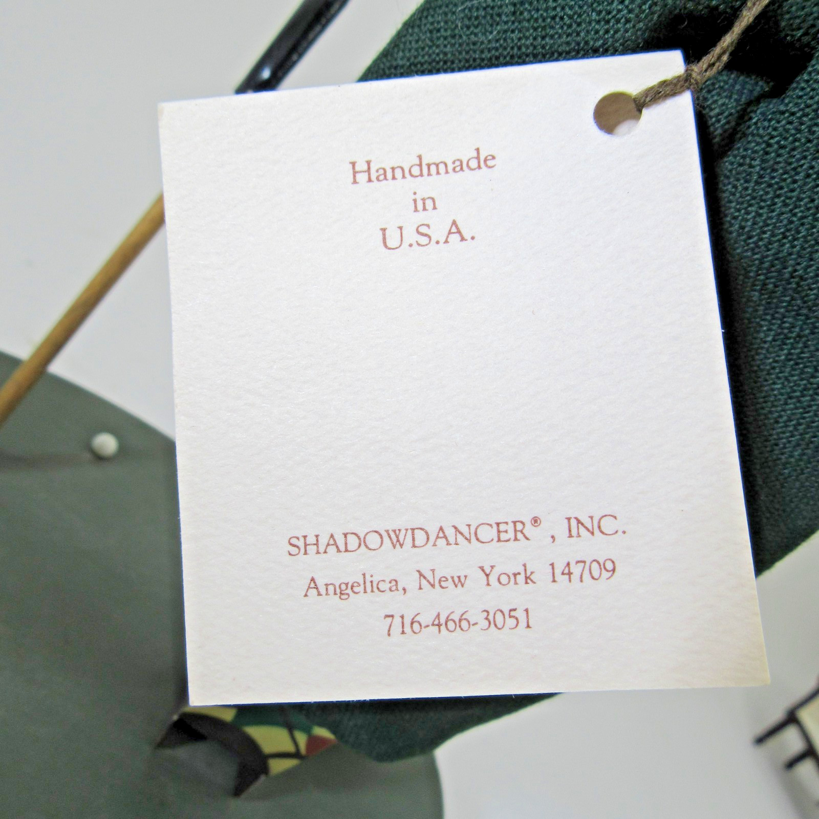 Vtg signed Edna Young folk art SHADOWDANCER Golf Man sculpture figure w/ tags