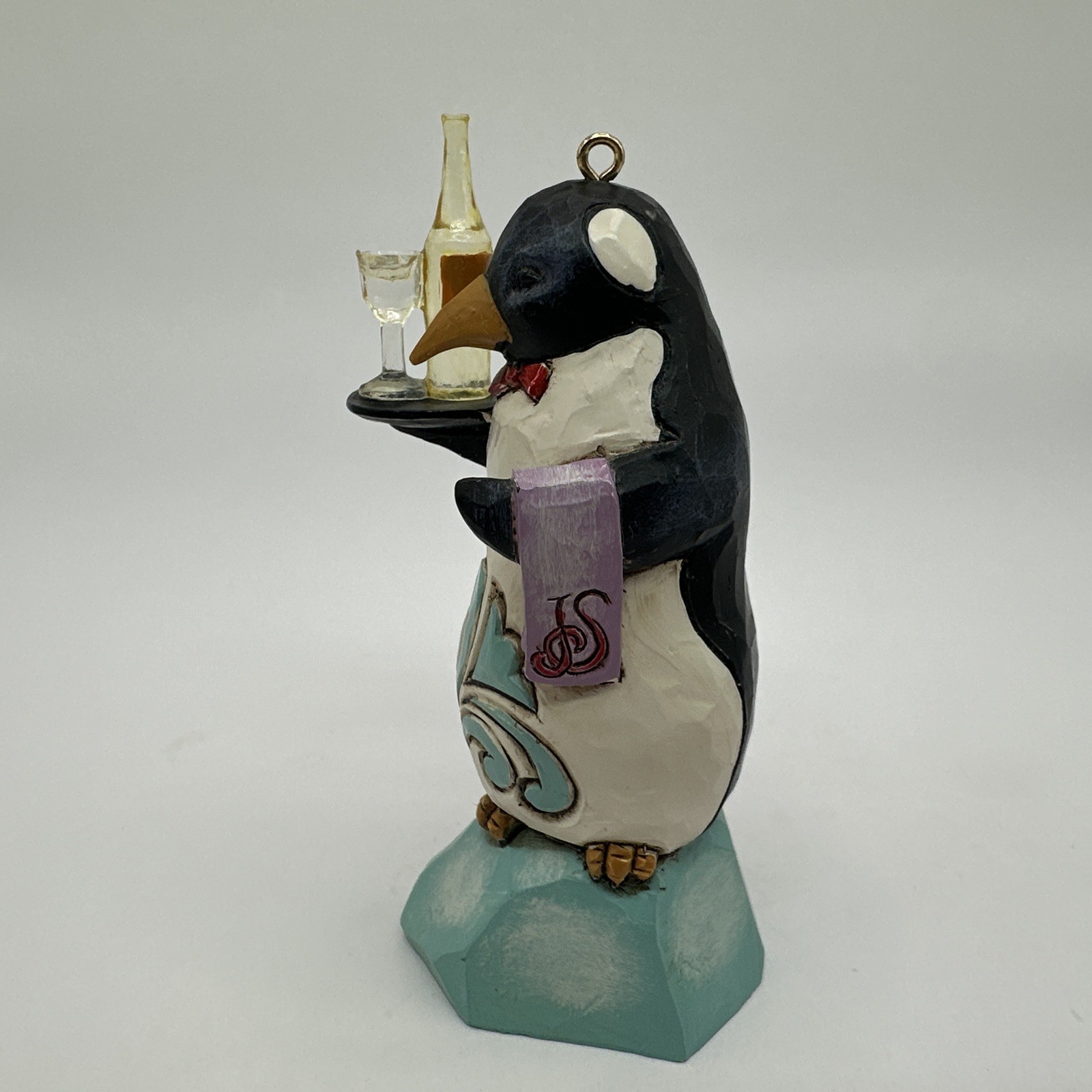 Jim Shore Penguin Ornament Waiter Figurine