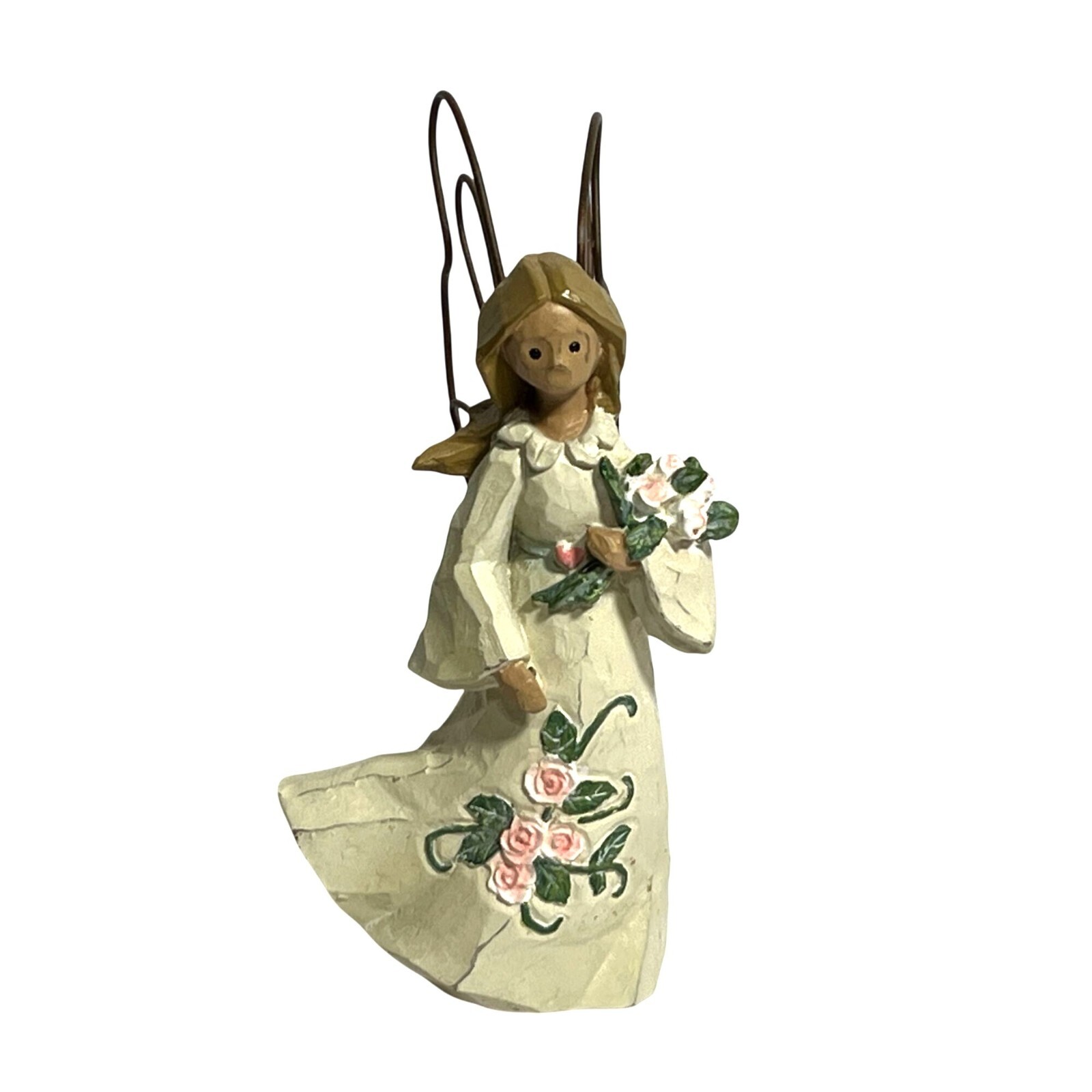Roman Inc Angel Accents June Pink Rose Perfect Happiness Figurine