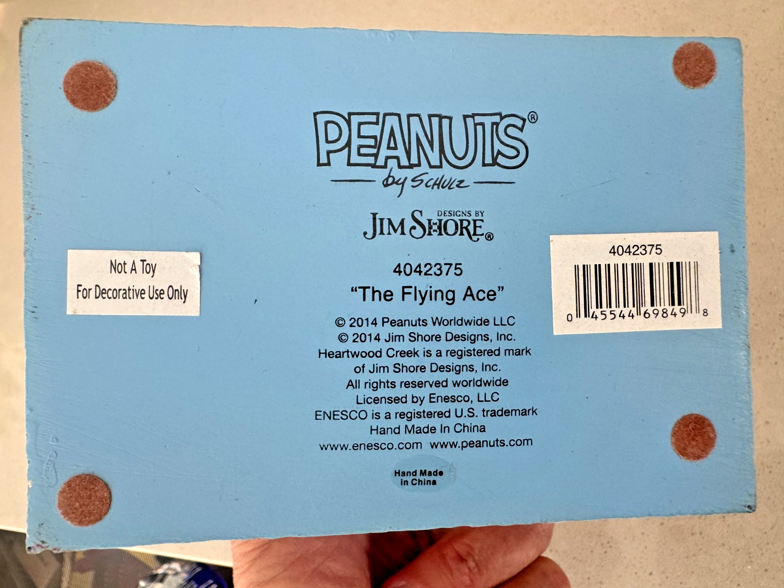 Peanuts Snoopy “The Flying Ace” Jim Shore Statue Figurine No. 4042375 (2014)