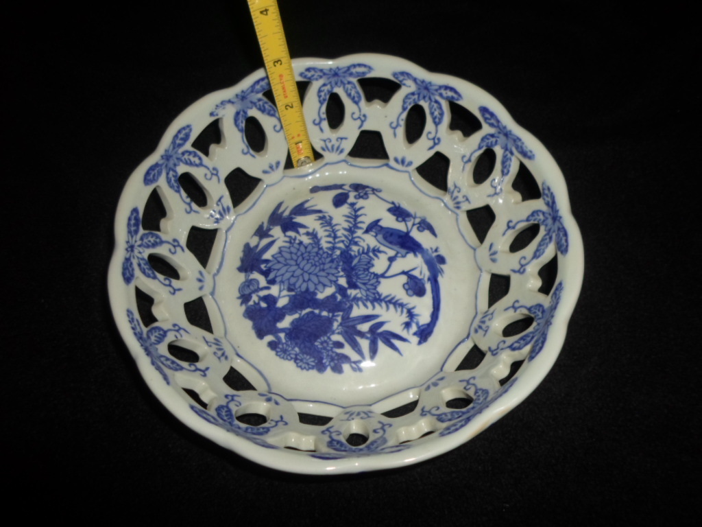 Vintage Décor-SADEK Fruit Bowl – Model ANDREA-NEVER USED-8 X 8 X 4 ROUND BOWL