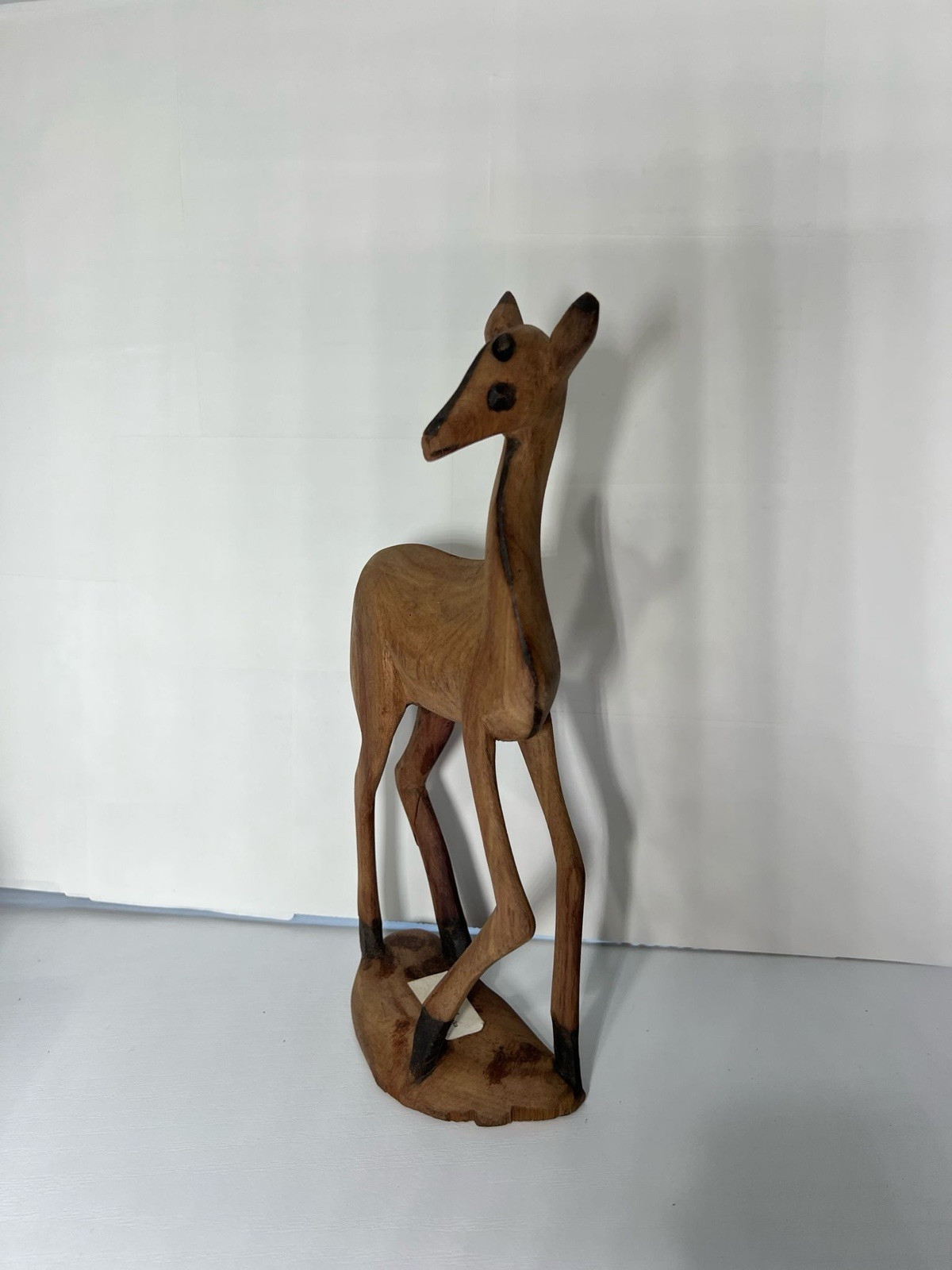 Hand Carved Wooden Antelope Gazelle Deer South Africa Figure Vintage 10” Y493A