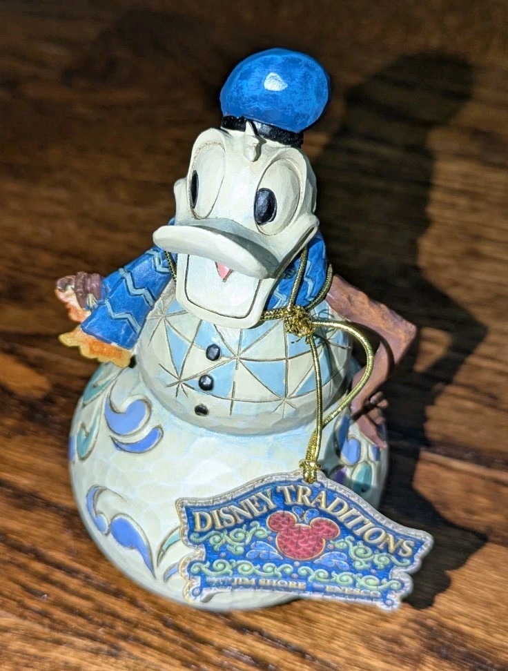 Jim Shore Disney Traditions Donald Duck Swaying Snowman Christmas Wobble 4016573