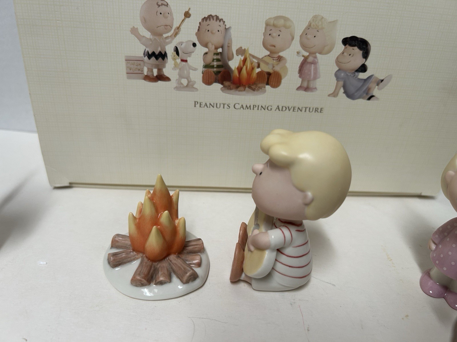 Lenox Peanuts “Camping Adventure” Complete Set Of 7-COA & Original Box