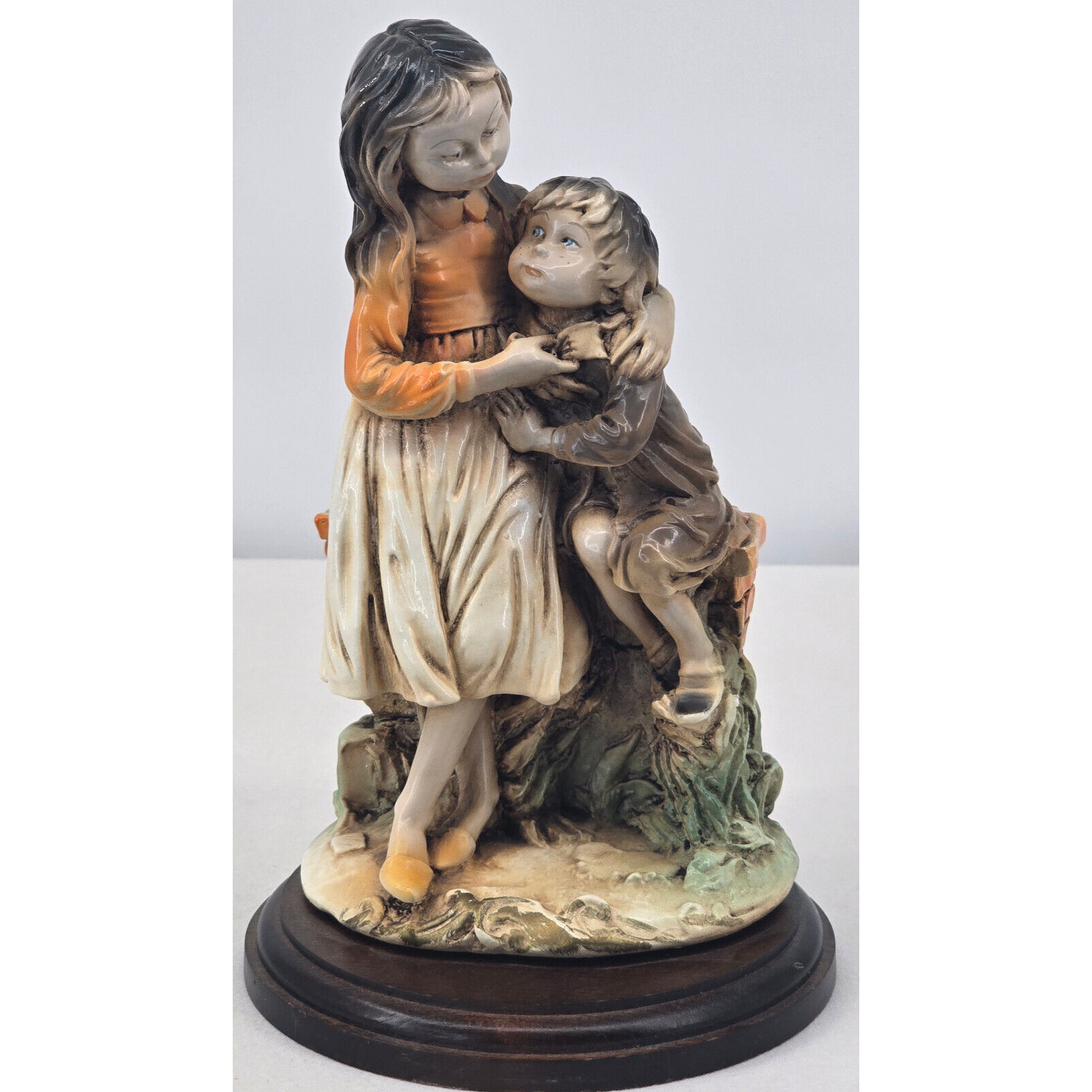 VTG Porcelain Figurine – Replica of Giuseppe Armani’s Sister & Brother –10” Tall