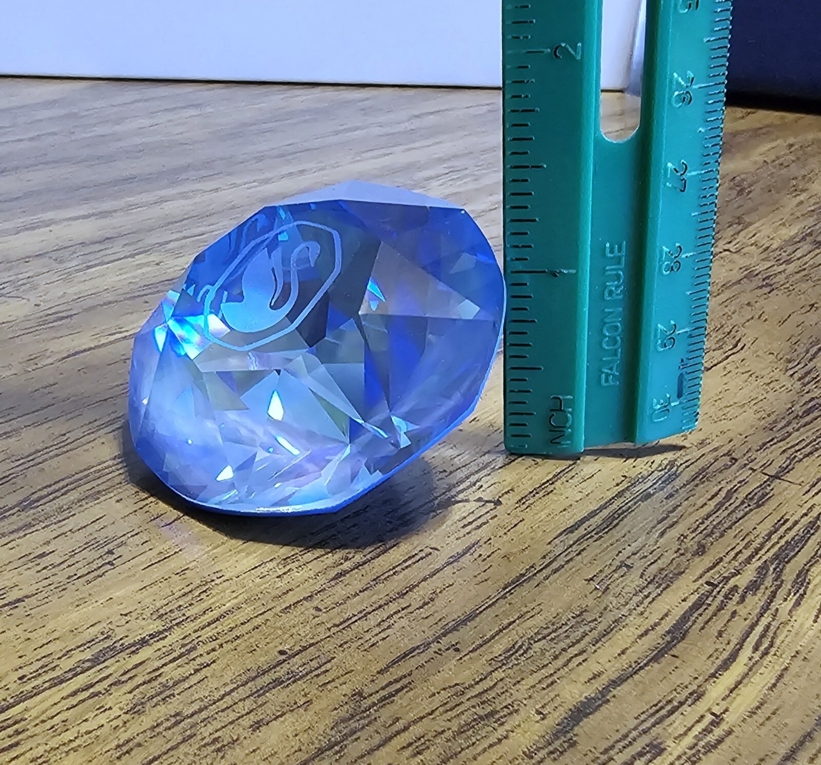 💎 Swarovski Crystal Exclusive 2025, Large, Ocean Blue, Chaton Gem Figurine NIB