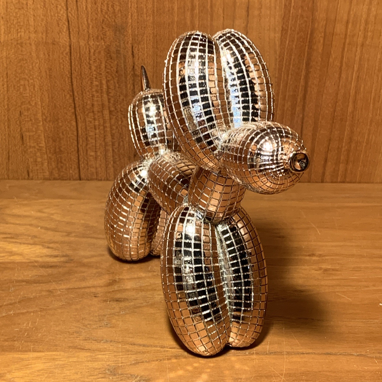 Disco Rose Gold Balloon Dog