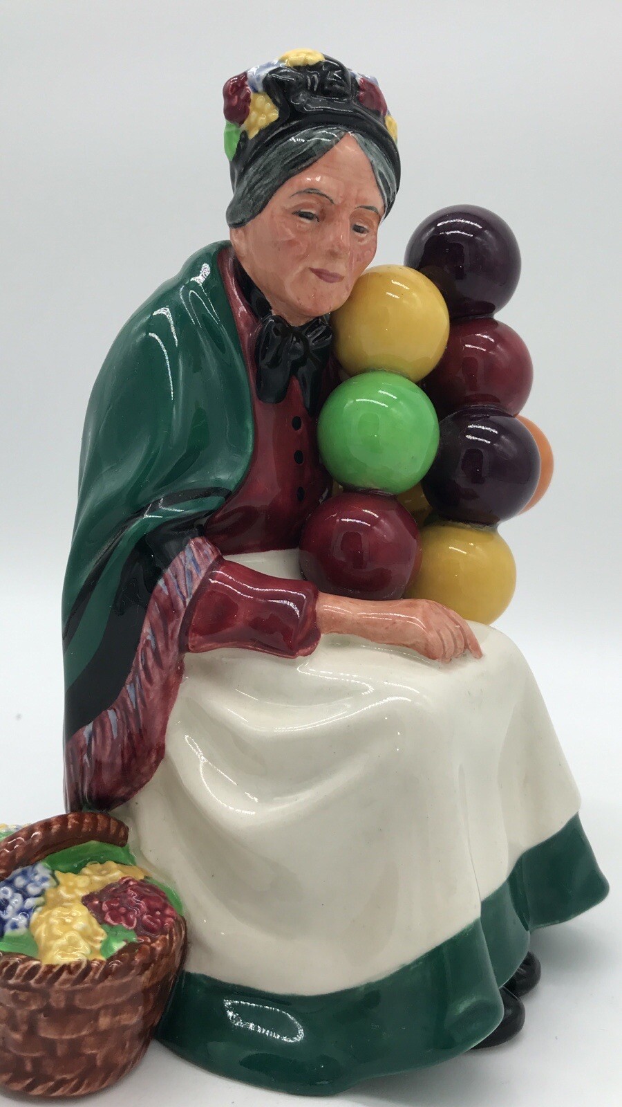 Vintage Royal Doulton The Old Balloon Seller Woman Figurine HN 1315 England 7.5”