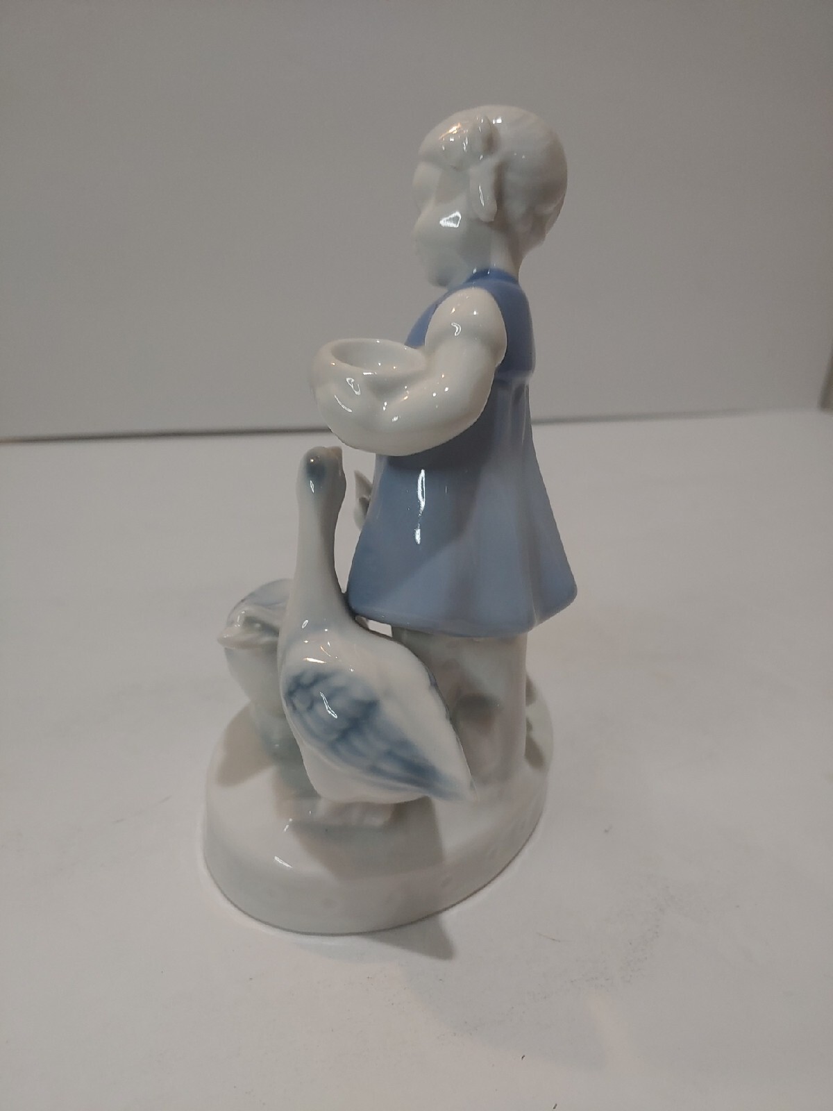 GEROLD PORZELLAN FIGURE 7″ Vintage Girl w/ geese Bavaria West Germany