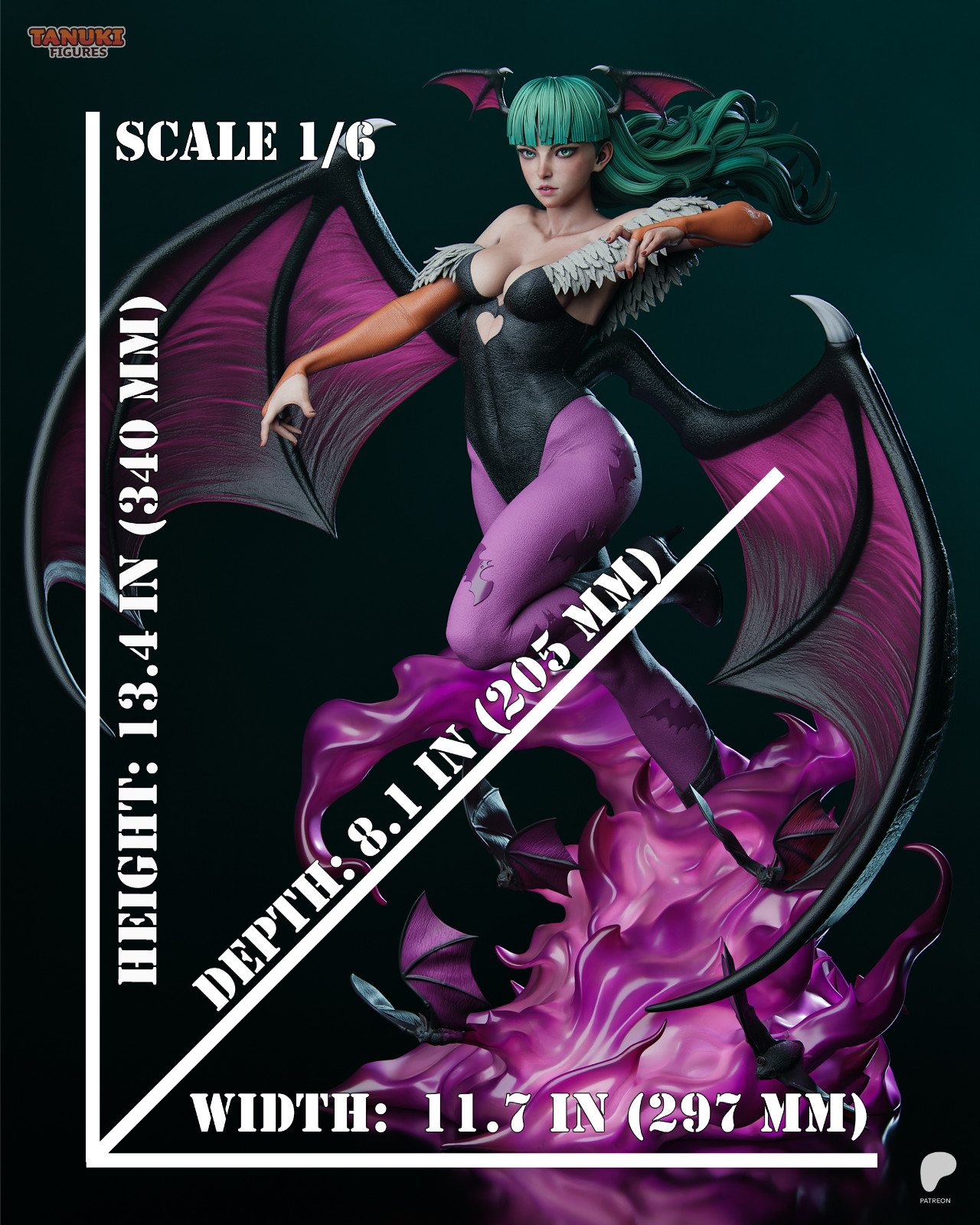 Morrigan – Darkstalkers 1/6 Scale Figure Statue Unpainted Garage Kit Resin